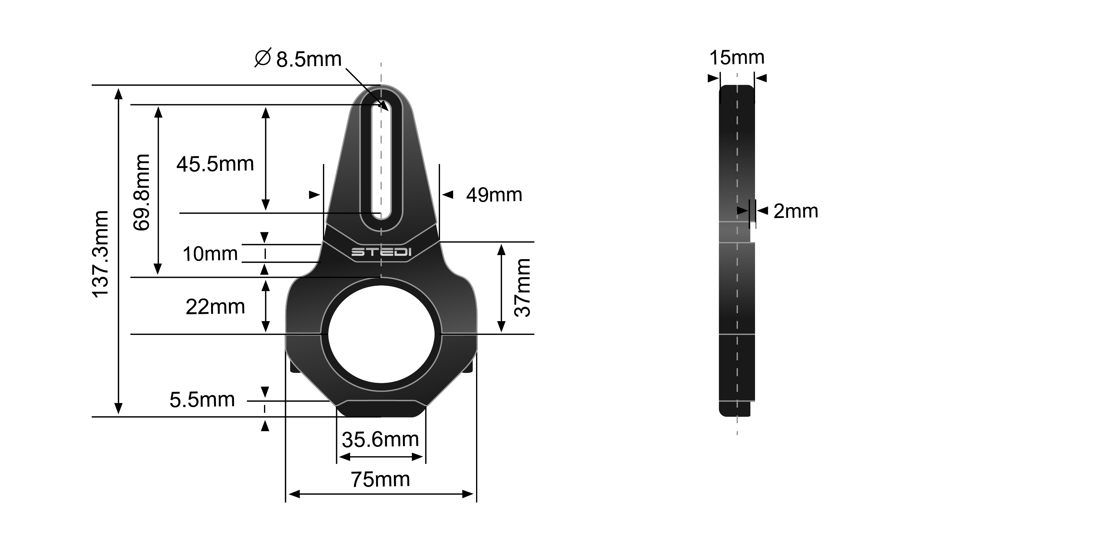 STEDI VICE Bull Bar Tube Clamps